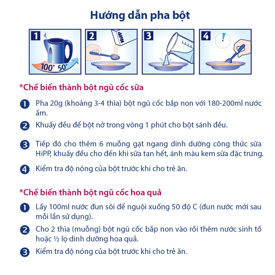 Combo 3 bột ăn dặm không chứa sữa HiPP 100% ngũ cốc hữu cơ cho trẻ từ 4 tháng tuổi (tối ưu cho trẻ dị ứng đạm sữa)