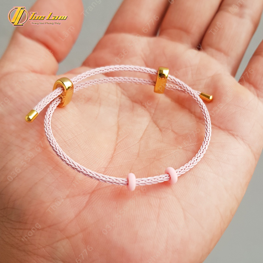 Dây Cáp 2mm Dùng Để Xỏ Lu - Charm Phụ Kiên Làm Vòng Tay - Đủ Màu Sắc Khóa Bấm - Khóa Rút.