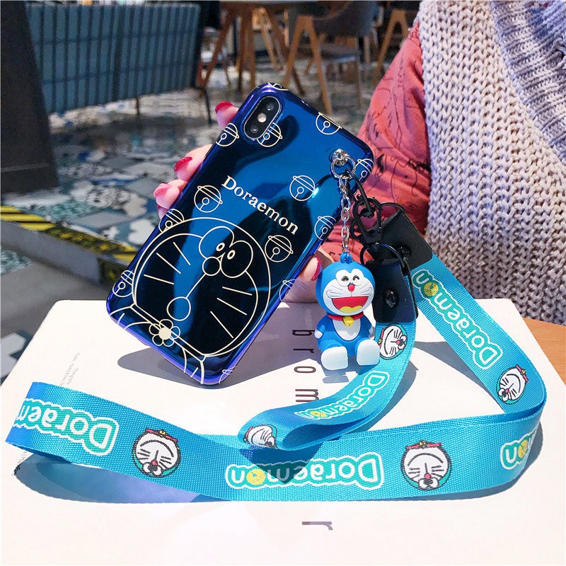Ốp lưng Samsung S20 FE S10 S10+ S9 S9+ S8 S8+ M51 M31 Note 20 Ultra 10 9 8 Pro Plus Lite Glitter Doraemon Soft TPU Case Full Cover+Stand+Lanyard | BigBuy360 - bigbuy360.vn