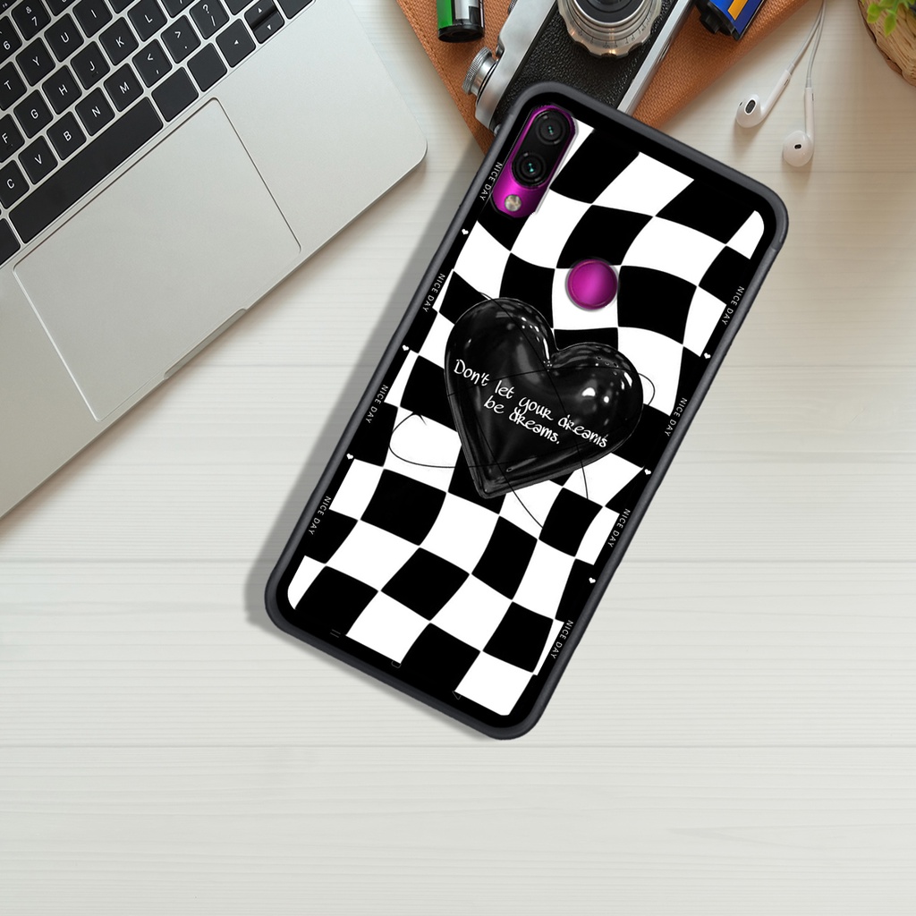 Ốp Lưng XIAOMI 1EDMI 7 - REDMI NOTE 7 - REDMI NOTE 7 PRO, In Hình &quot;Black Heart&quot; Phong Cách Đẹp.