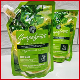 Hấp Ủ Phục Hồi Bưởi Grapefruit Valer Siêu Mềm Mượt Ngăn Rụng Tóc Dạng Túi 500ML Hàng Chính Hãng