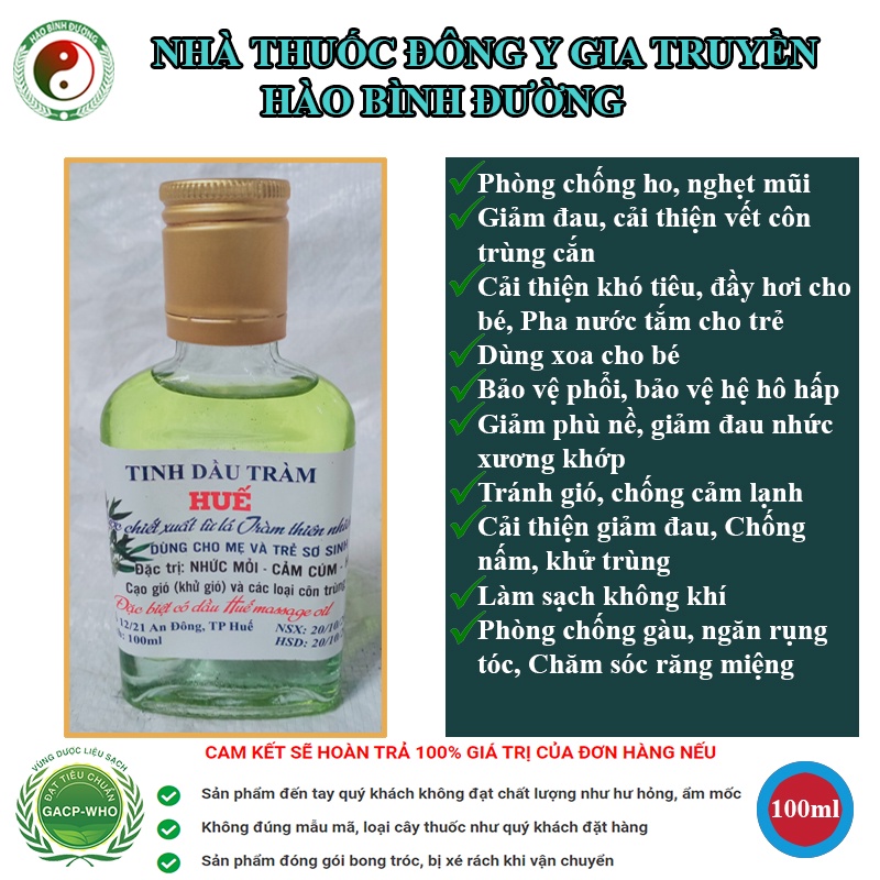 Tinh Dầu Tràm Huế Nguyên Chất 100ml