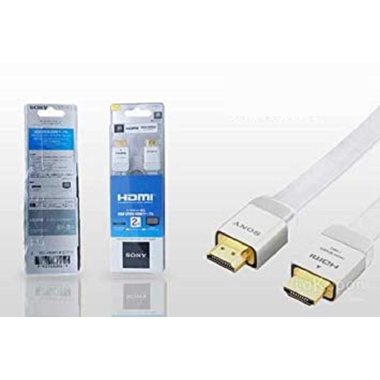 Cáp HDMI Sony 2 đầu nối mạ vàng dài 2 mét kết nối máy tính, âm thanh, hình ảnh sắc nét lên tivi