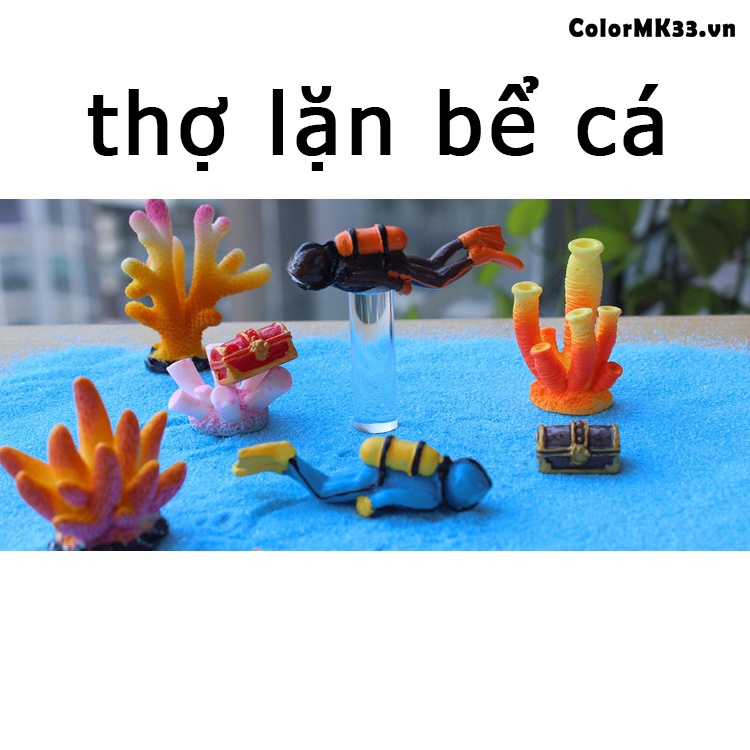 Mô Hình Trang Trí Hồ Cá Phong Cách Biển Cả