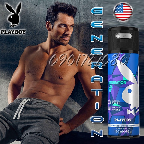 (Hàng mới về 01.10.2022) Xịt khử mùi PlayBoy Generation - Mỹ