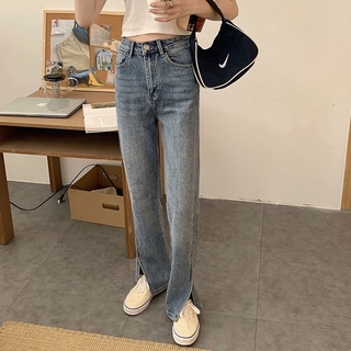 [Oder]QUẦN JEANS CẠP CAO ỐNG XẺ PHONG CÁCH CÁ TÍNH.