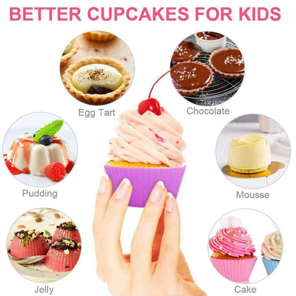 Khuôn Làm Bánh Cupcake / Socola Bằng Silicon Đa Năng Tiện Dụng Với Nhiều Kiểu Dáng Lựa Chọn