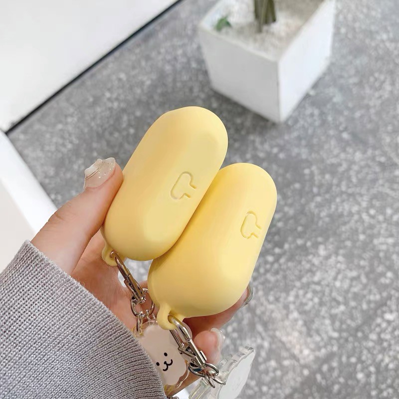 Vỏ case vàng mix bảo vệ bao đựng tai nghe airpods 1 2 - Ốp airpods chống va đập, chống bẩn, kèm móc khoá như hình