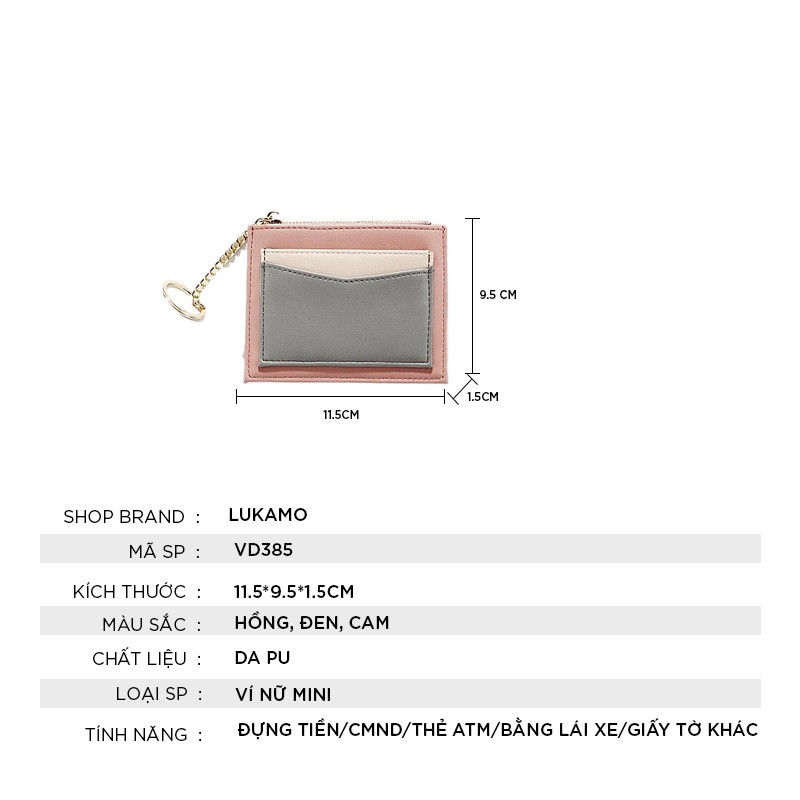 Ví nữ cao cấp cầm tay mini Ví nữ đẹp giá rẻ cầm tay mini TAOMICMIC nhiều ngăn thời trang cao cấp nhỏ gọn LUKAMO VD385