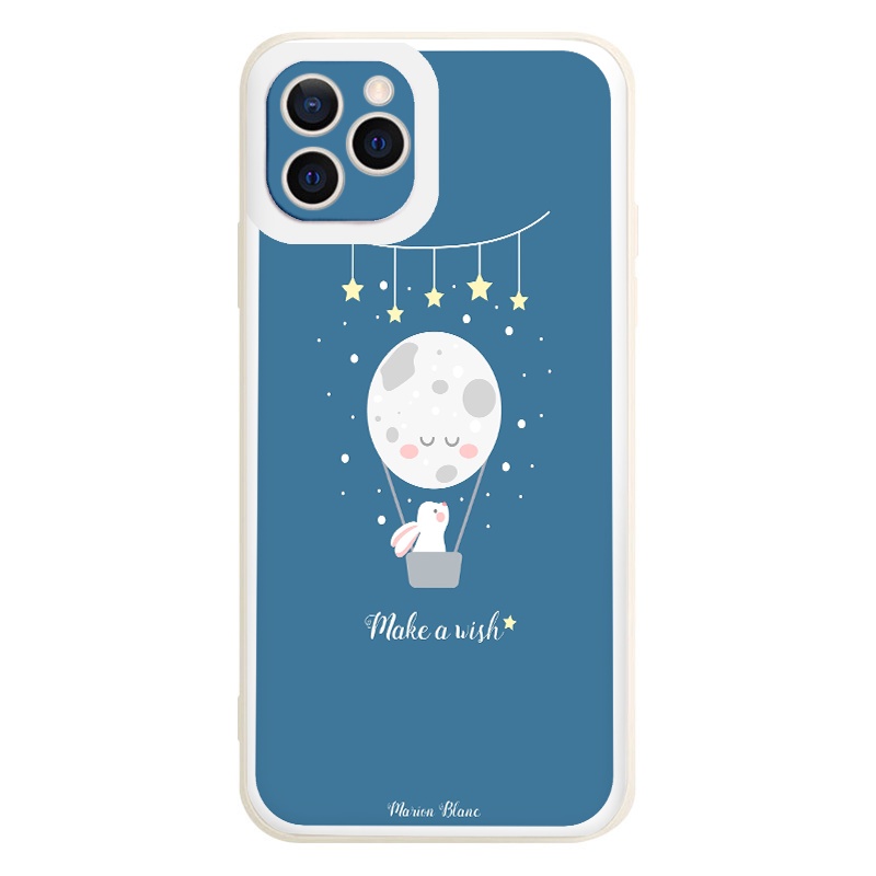 Ốp iphone vuông cạnh ốp lưng iphone THỎ TRẮNG 6/6splus/7plus/8/8plus/xr/xs/12/13/pro/max/plus/promax tr345
