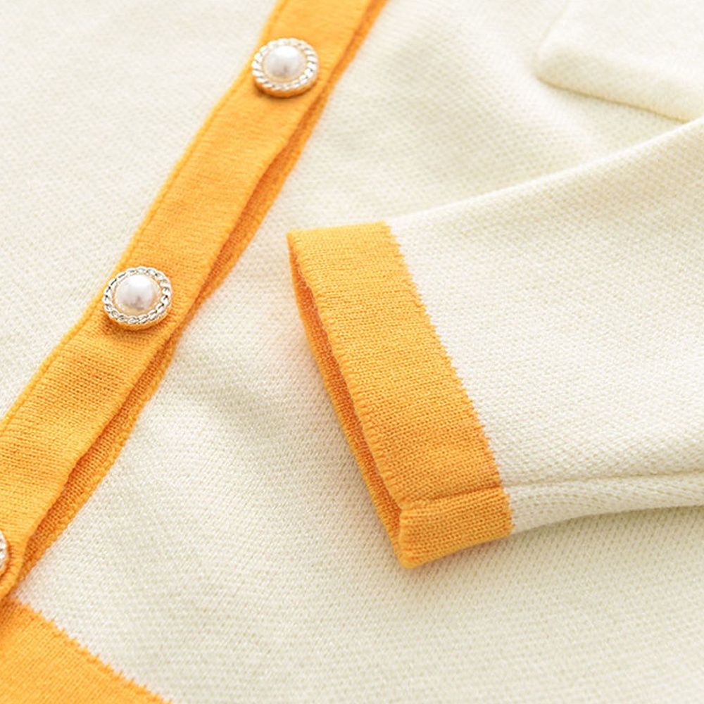 BEAR LEADER Bộ Áo Cardigan 2 Dây Phối Chân Váy Chữ A Màu Trơn Thời Trang Thu Đông Mới Cho Bé Gái 3-7 Tuổi