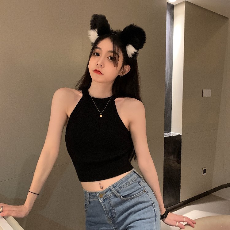 Áo sát nách dệt kim ZHELIHANGFEI ôm dáng gợi cảm cho nữ