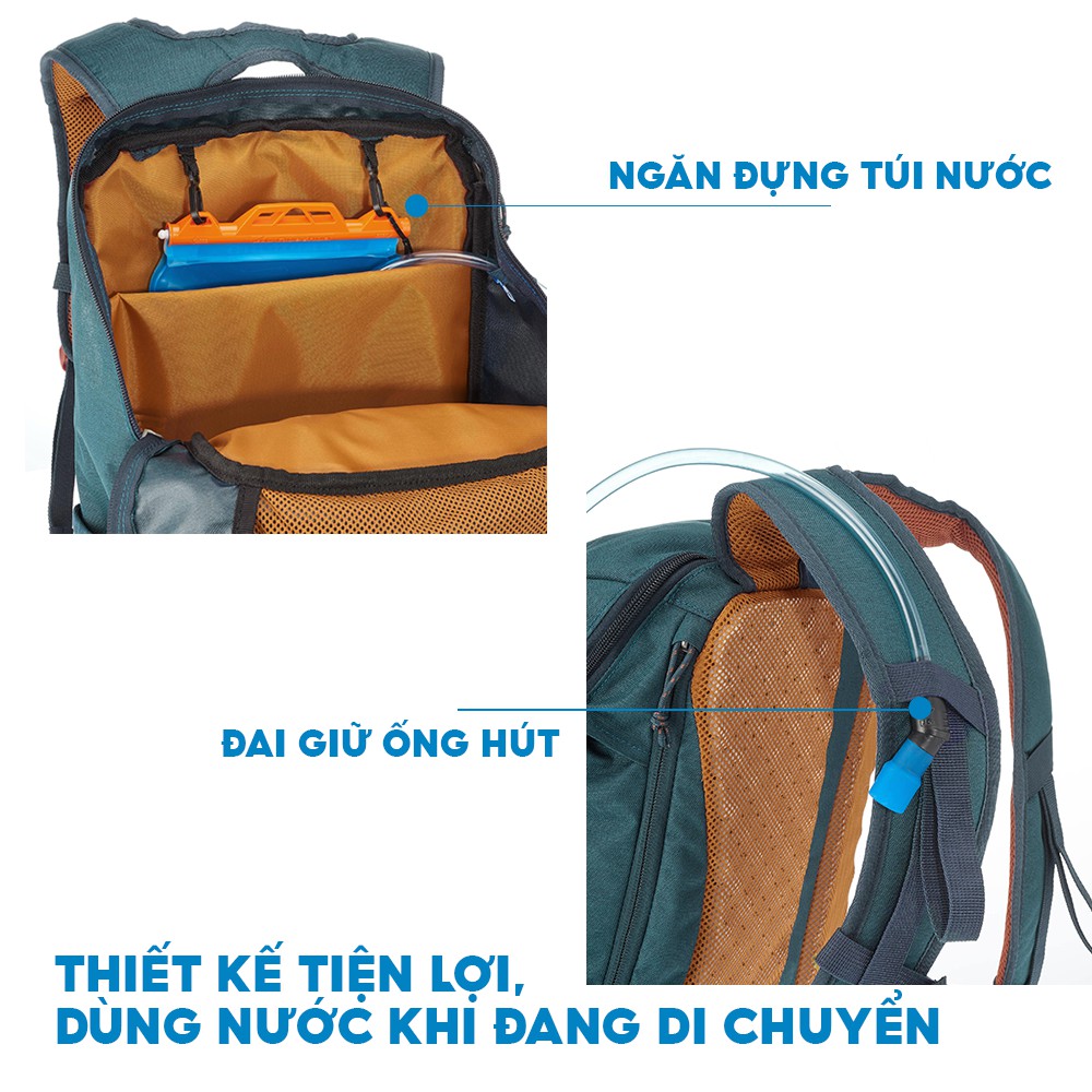 Balo thể thao cao cấp QUECHUA n-hiking leo núi, dã ngoại 20 lít - xanh dương