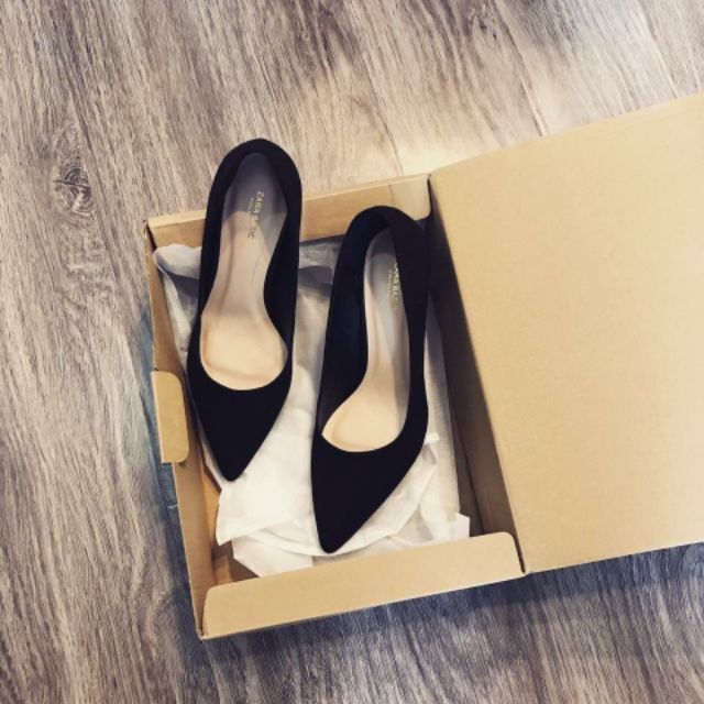 Cao gót đen nữ 7p