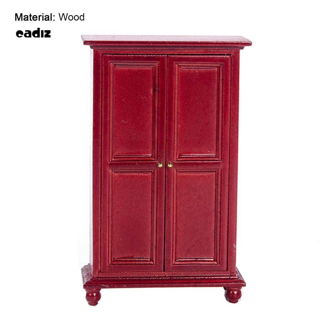 Tủ quần áo mini bằng gỗ dành cho búp bê