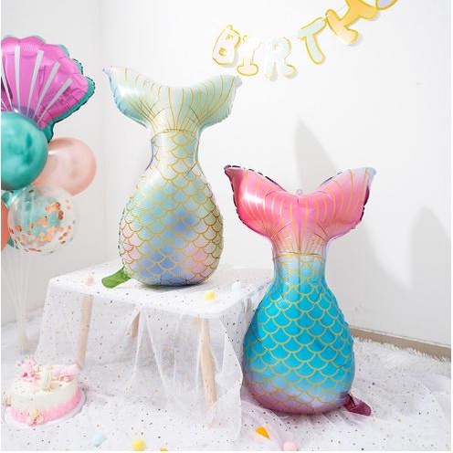 Bong Bóng Mini Hình Nàng Tiên Cá Màu Hồng Trang Trí Tiệc Sinh Nhật / Bãi Biển Mùa Hè Cho Bé
