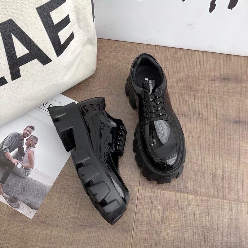 Boot Ullzang nữ cổ thấp buộc dây đế cao răng cưa Cao cấp Oxfot | BigBuy360 - bigbuy360.vn