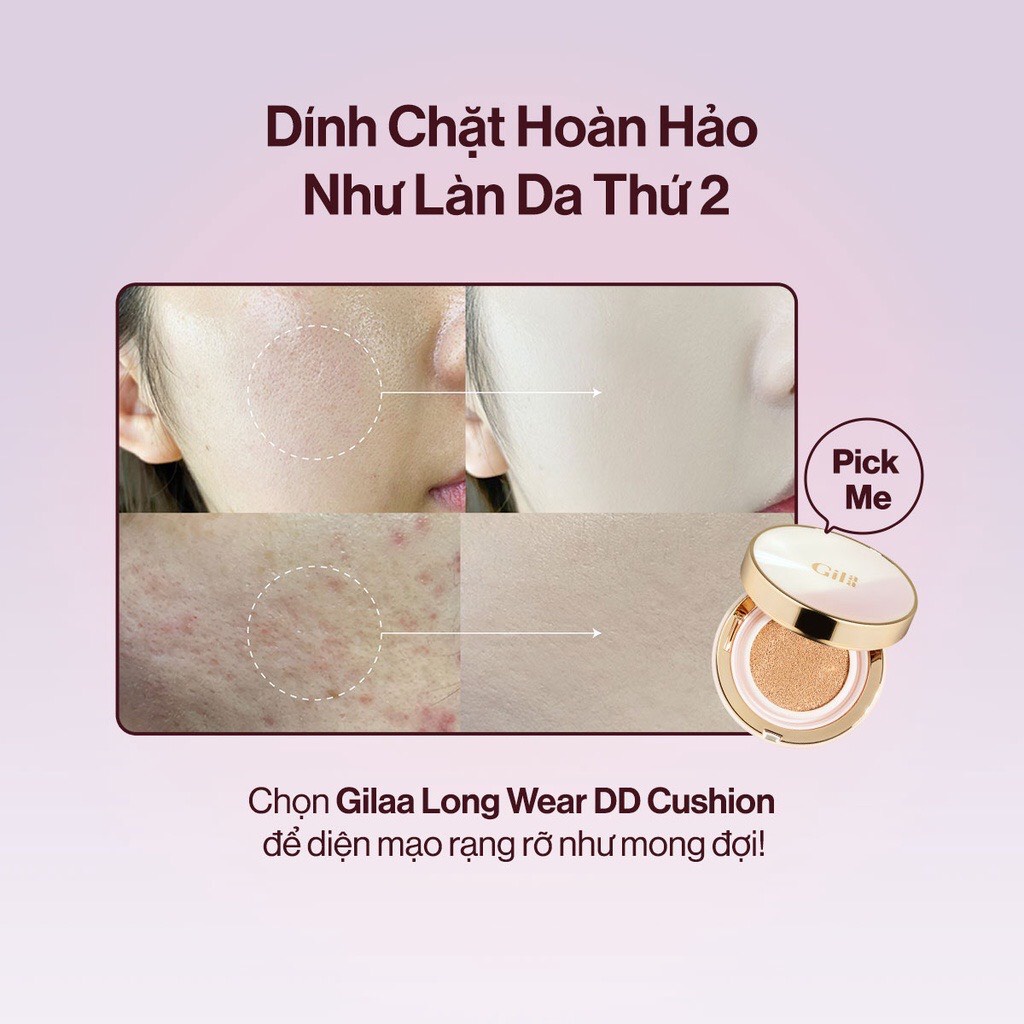 Siêu Phấn Nước Gilaa Long Wear DD vs Glamrr Q Cushion SPF50+ PA+++ 13g