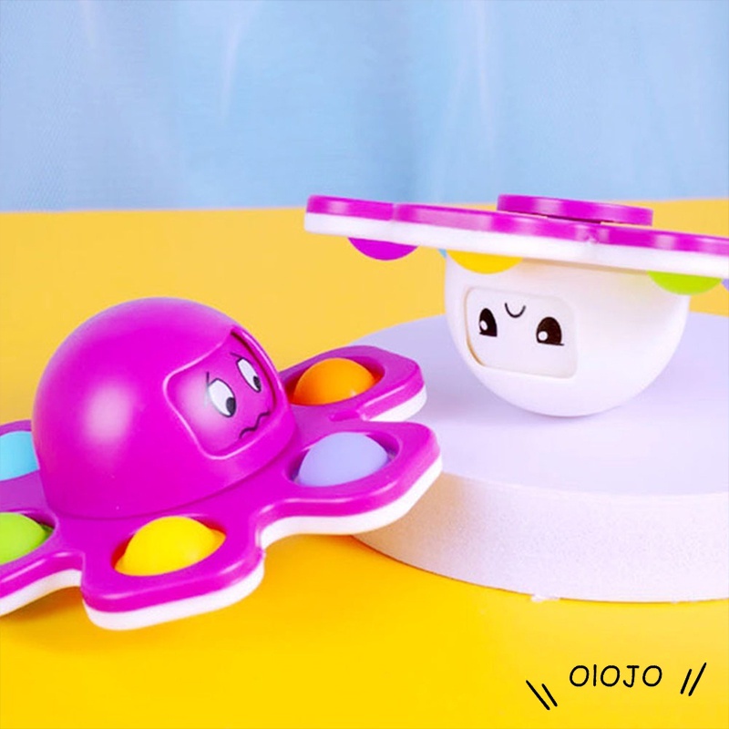 Tik Tok Pop It Fidget Toy Lật mặt Thay đổi Bạch tuộc Silicone Đầu ngón tay Con quay hồi chuyển Giải nén Đồ chơi Giáo dục Sáng tạo dành cho Trẻ em Đồ chơi Người lớn Căng thẳng Sản phẩm-OLO