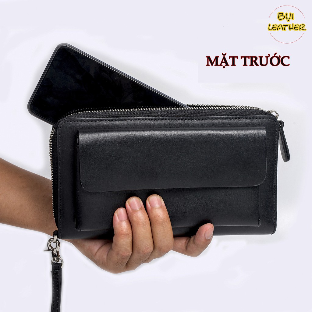 Ví cầm tay nam da bò mill cao cấp C107- Da thật - BH 24 tháng | BigBuy360 - bigbuy360.vn