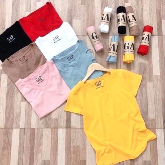Áo Thun Giấy Tay Ngắn Cổ Tim GAP hot nhất 2020 .