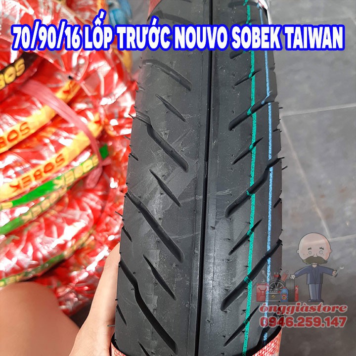 LỐP XE NOUVO TRƯỚC 70-90-16 - SOBEK ĐÀI LOAN 6 LỚP BỐ S1119