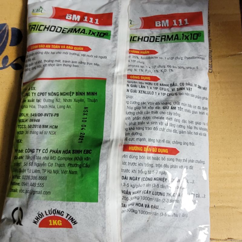 XẢ HÀNG gói Trichoderma 1kg nấm đối kháng( lô mới toanh lỗ đóng gói không ảnh hưởng chất lượng sản phẩm)