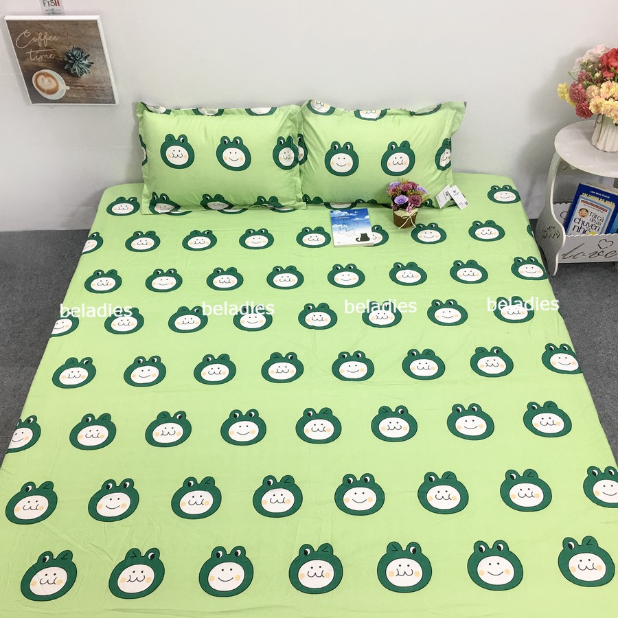 Ga giường bo chun bọc nệm không vỏ gối m2 m6 m8 2m2 poly cotton Beladies