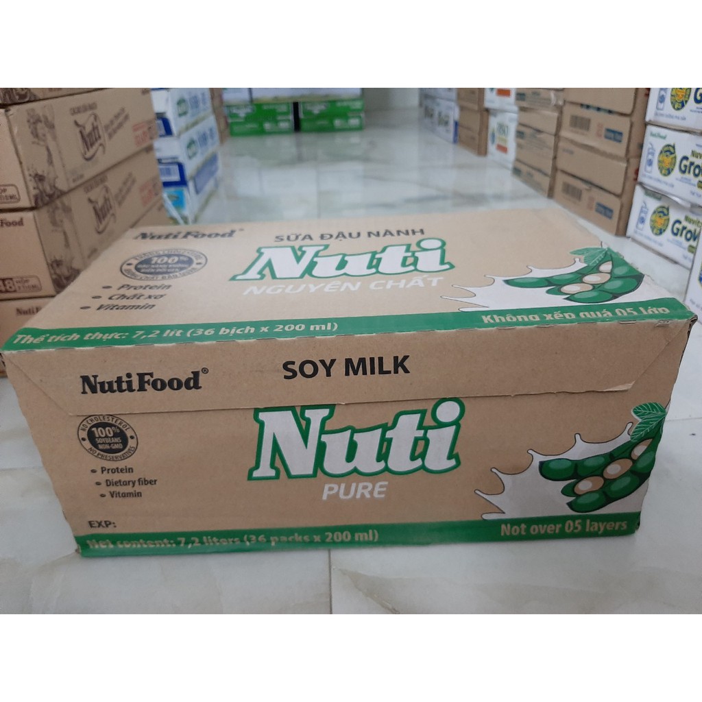 Sữa Đậu Nành Nuti thùng 36 bịch 200ml