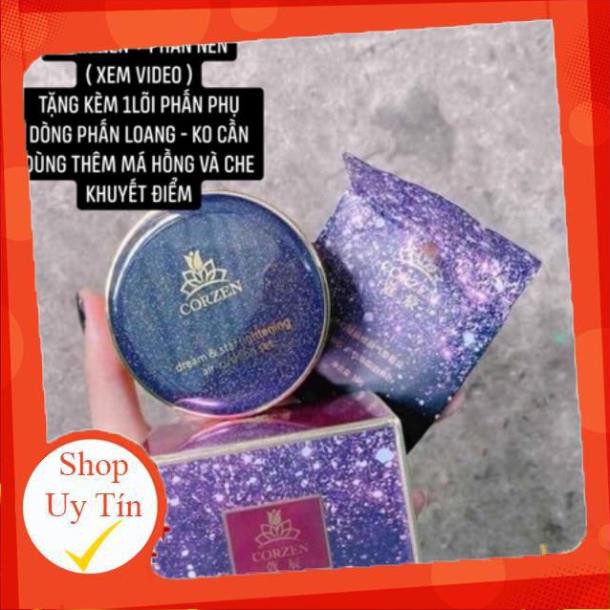 Phấn nước CORZEN 2lõi ( phấn nền + phấn khô ) tặng kèm lõi phụ