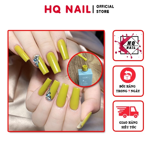 Sơn móng tay màu vàng Avocado Hot Trend nail 2021 phong cách Hàn Quốc