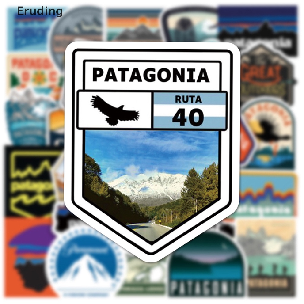 Set 50 sticker Patagonia họa tiết graffiti độc đáo dán trang trí laptop hành lý