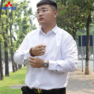 ( size 80-150kg) Áo Sơ Mi Trắng Nam Big Size
