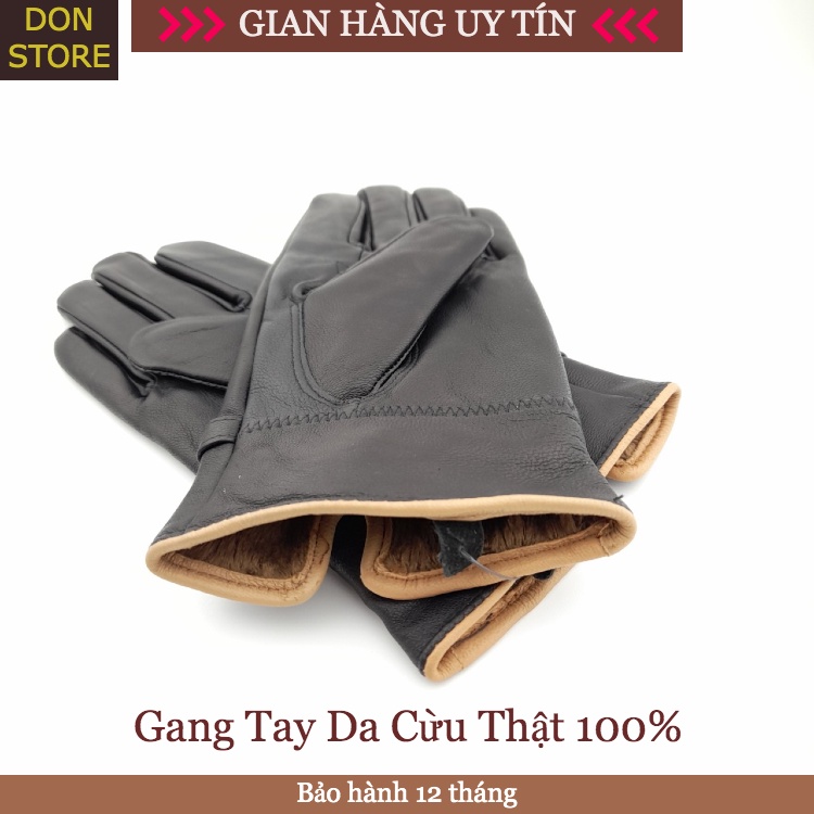 Gang Tay Da Cừu Thật Cho Nữ Lót Nỉ Mềm Mại - Ấm Áp Cho Mùa Đông (Hàng Thật Chất Lượng Cao - BH 6 Tháng)