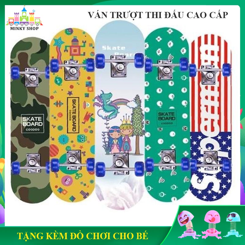 [Sale Sốc] Ván Trượt Thể Thao, Ván Trượt Thi Đấu Cỡ Lớn 80 cm, Gỗ Phong Ép 8 Lớp, An Toàn Chắc Chắn, Chịu Tải Trọng Lớn