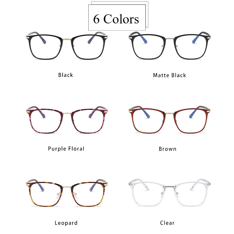 Kính chống ánh sáng xanh nữ nam thời trang TR90 gọng kính cận lớn | BigBuy360 - bigbuy360.vn