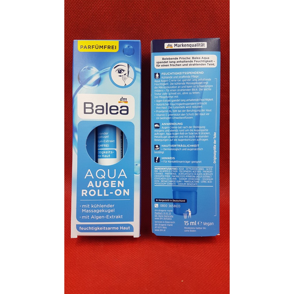 Lăn dưỡng mắt Balea  Aqua Augen Roll-On 15 ml
