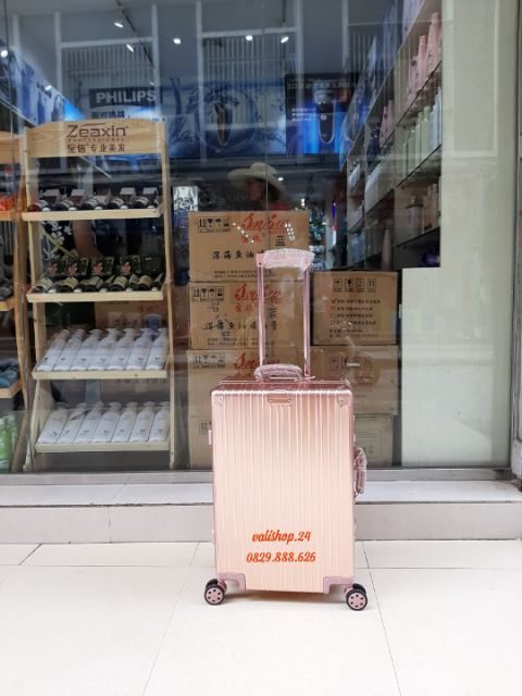 Vali nhôm nguyên khối - tặng kèm bọc vali trong - Bảo hành 10 năm