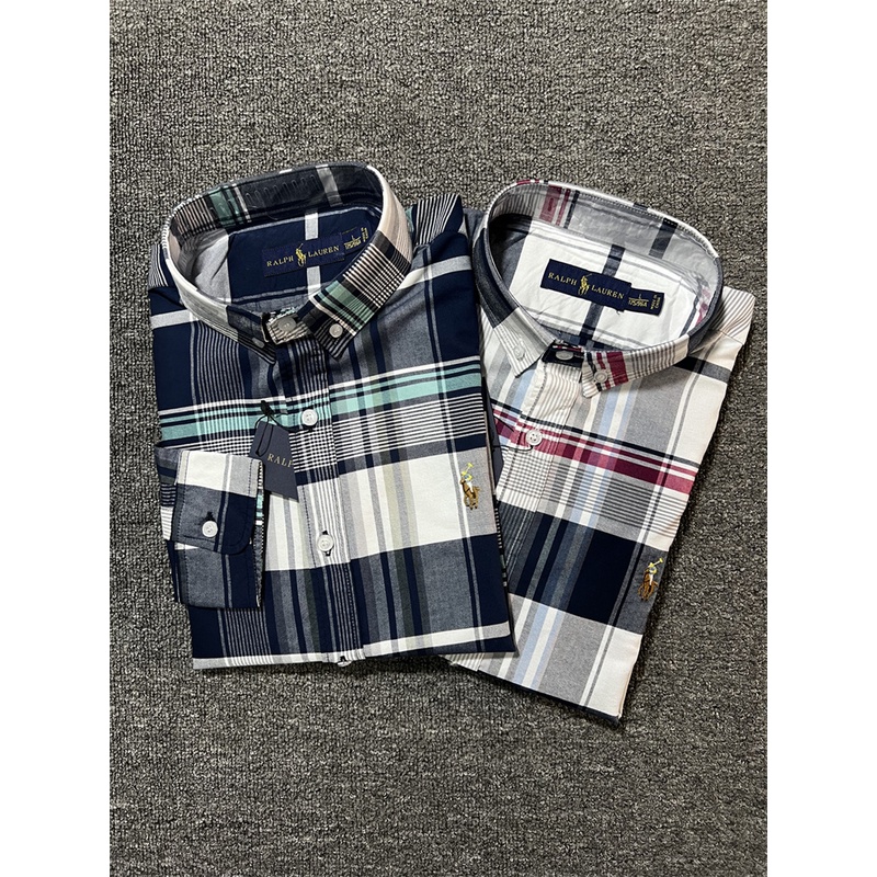 Áo Sơ Mi Tay Dài Kẻ Sọc Ca Rô Thời Trang Cho Nam 2022 Ralph 2022 Laurens