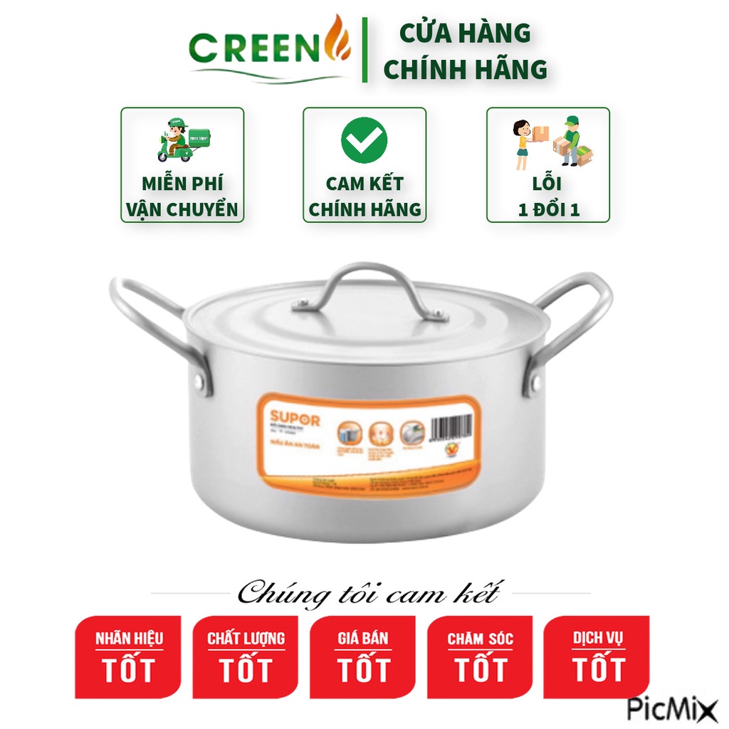 Nồi canh hợp kim nhôm oxy hóa mềm SUPOR HEALTTHY HT08008-4 24CM