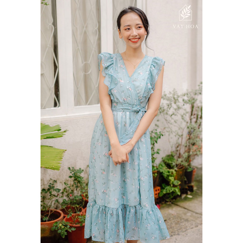 Đầm Voan hoa Đuôi cá Blue Lagoon