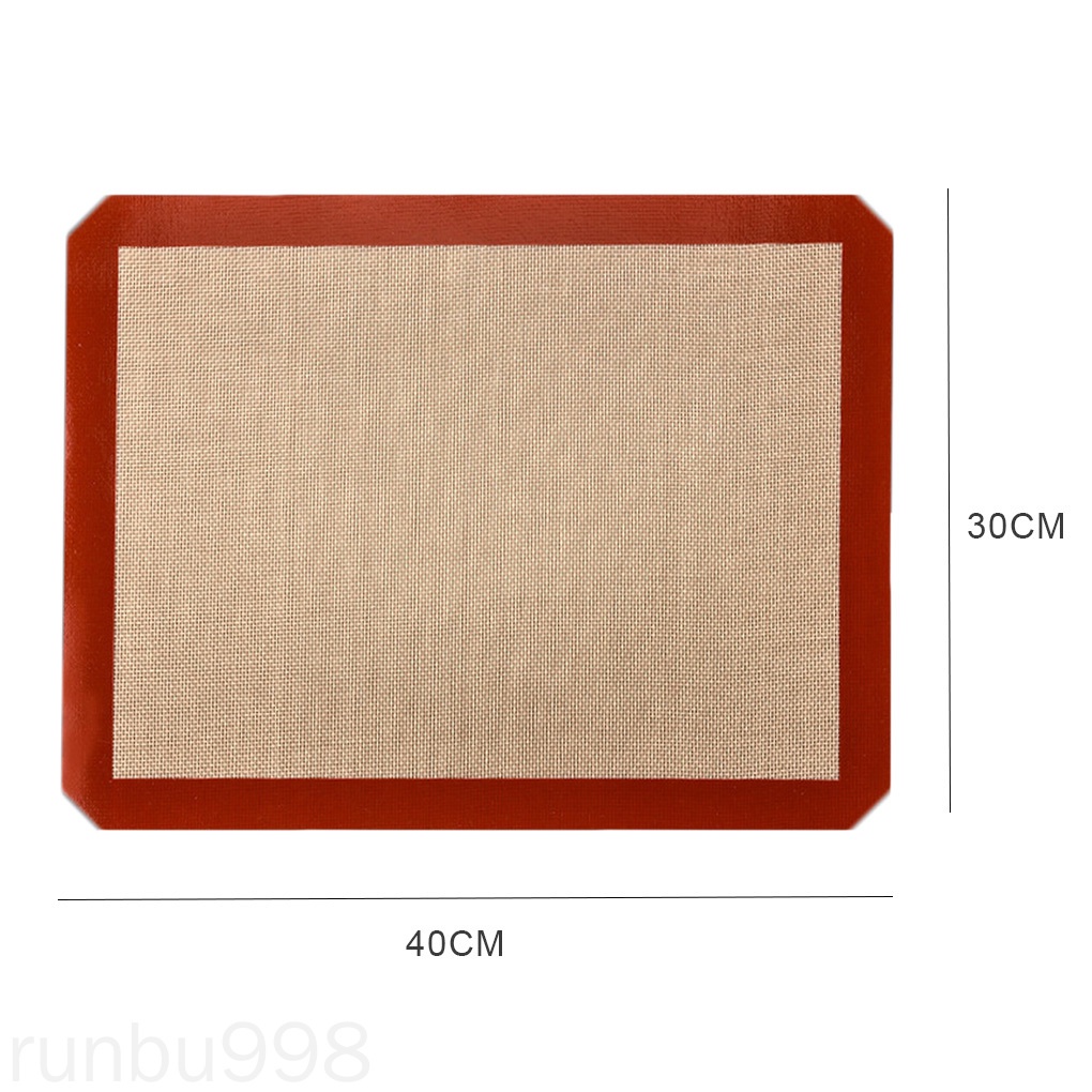 Tấm Lót Nướng Bánh Bằng Silicone Sợi Thủy Tinh Chịu Nhiệt Chống Dính Có Thể Tái Sử Dụng Runbu998