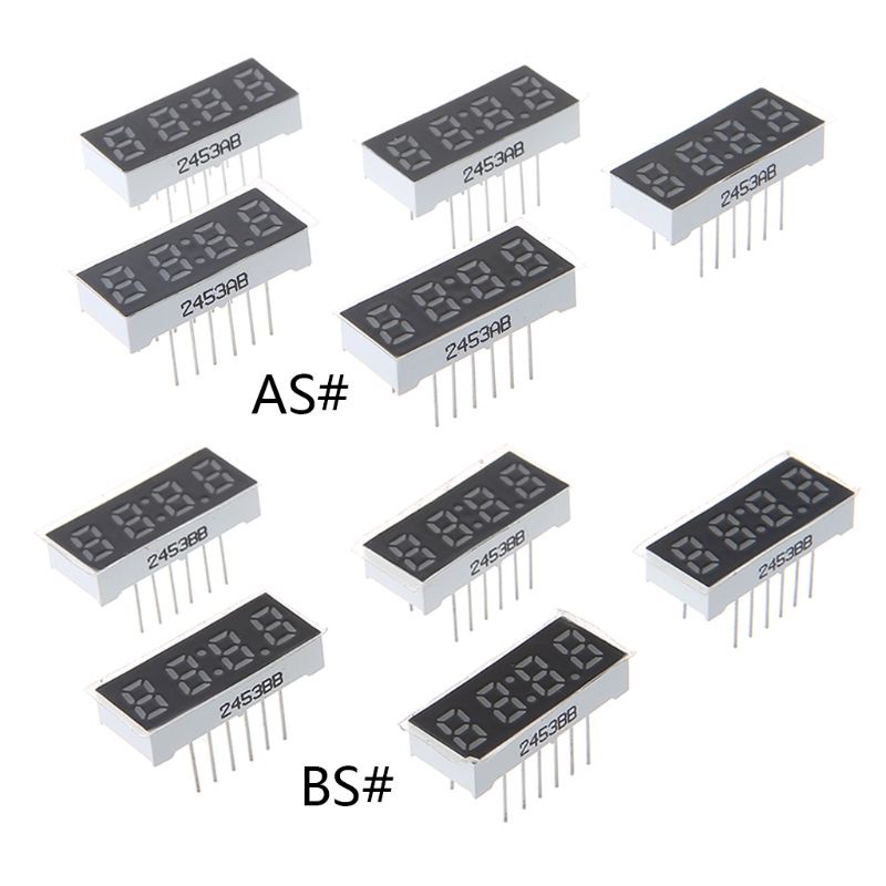 Set 5 Đồng Hồ Đỏ 4 Chữ Số 0.25inch 2453AS 2453BS