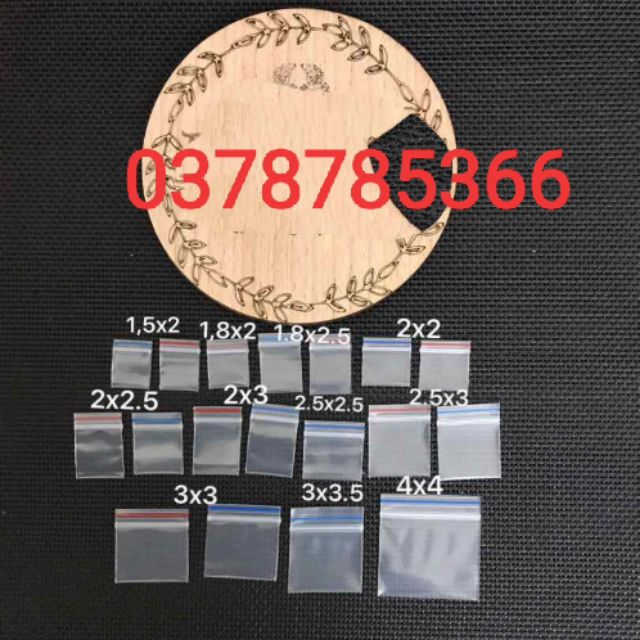 100 túi zíp bé đựng trang sức đá quý