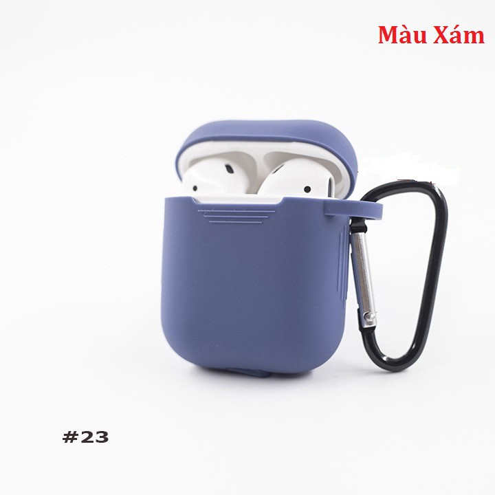 Bao đựng tai nghe cho Airpods 1,2, i12 case silicol bảo vệ tai nghe airpod kèm móc treo nhiều màu tiện lợi