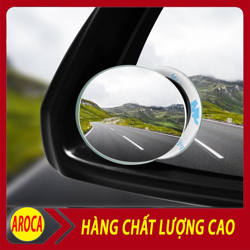 [ Hàng Xịn ] Gương cầu lồi gắn kính hậu ô tô xoay 360 xóa điểm mù AROCA