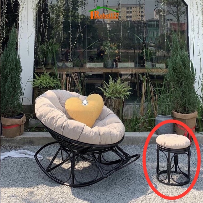 Đôn Ghế - Nệm Ghế Papasan phòng khách/phòng ngủ phong cách Bắc Âu