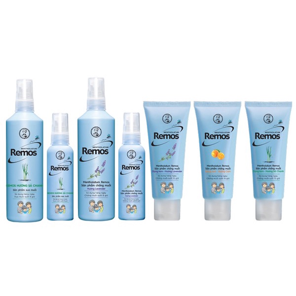 Dòng Sản Phẩm Kem, Xịt Chống Muỗi Đủ Loại Remos Mentholatum (70g,60ml,150ml)