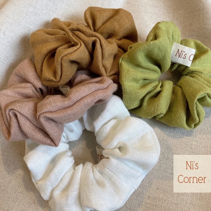 Scrunchie cột tóc Linen Cao cấp (100% linen tự nhiên vùng Baltic)