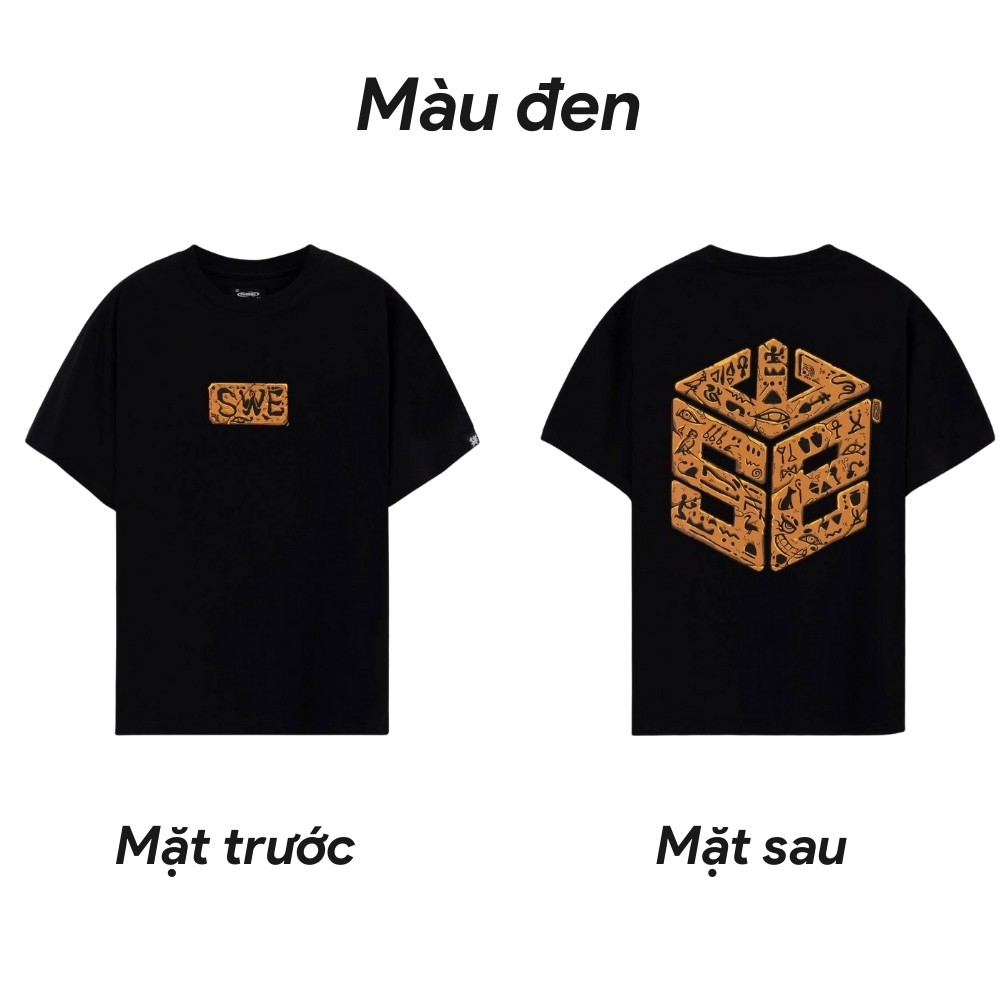 [Xả Kho] Áo thun tay lỡ SWE EGYPT TEE form rộng Unisex nam nữ phong cách Ulzzang - AT11 - Happy Style